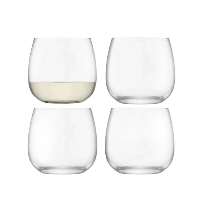 White Wine Glass 370ml Clear x 4