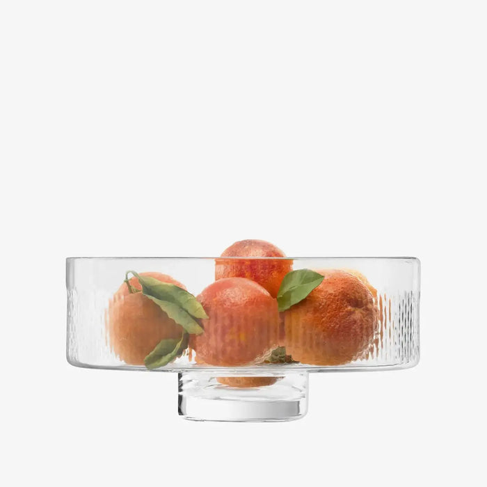 Wicker Comport Serving Stand Clear