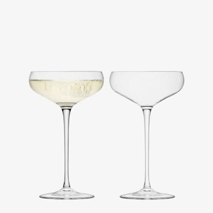 Wine Champagne Saucer 300ml Clear x 2