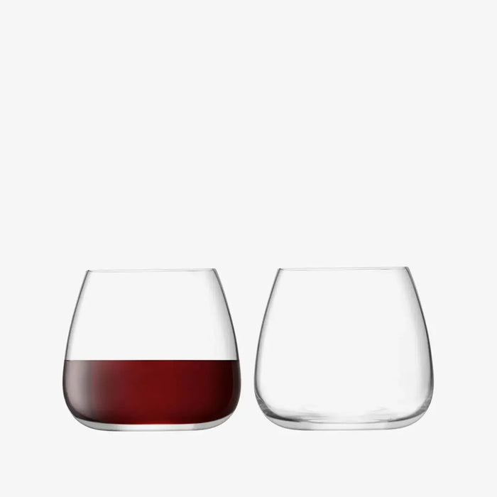 Wine Culture Stemless Wine Glass 385ml Clear x 2
