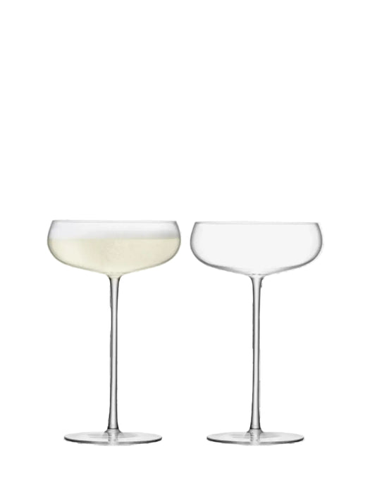 Wine Culture Wine Champagne Saucer 320ml Clear x 2