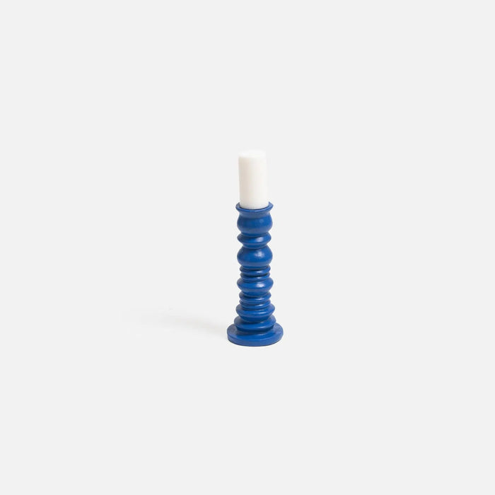 Tumble Terracotta Candlestick - Cobalt Blue