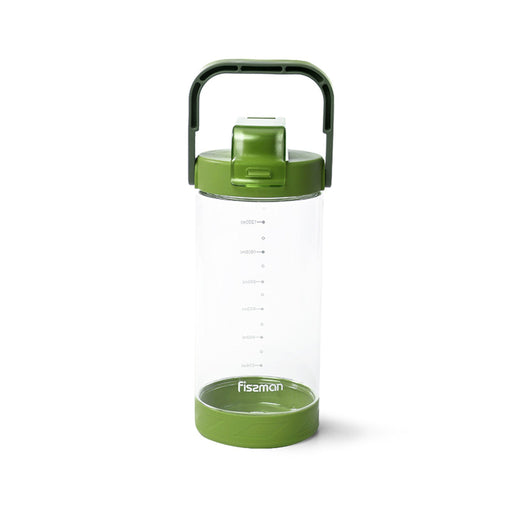 Sports Water Bottle 1.4L with Handle by Fissman, Flip-Up Straw Lid Water Bottle | BPA Free Non-Toxic Water Bottle | Spill Proof and Leak Resistant for School, Office, Gym, Home, Camping (Green) Fissman