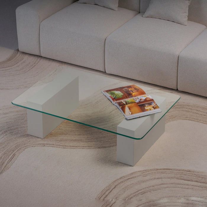 Block Coffee Table Cream