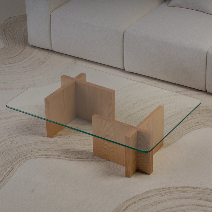 Cross Coffee Table - Wood