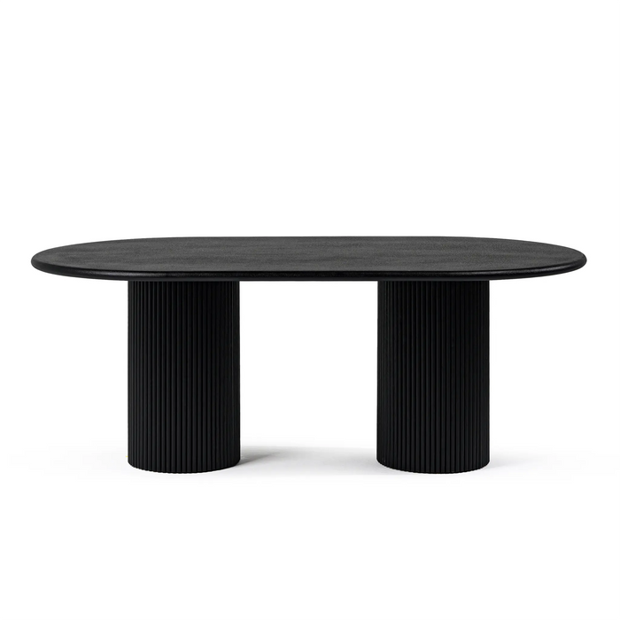 Flo Lino Black 6-Seater Dining Table Black