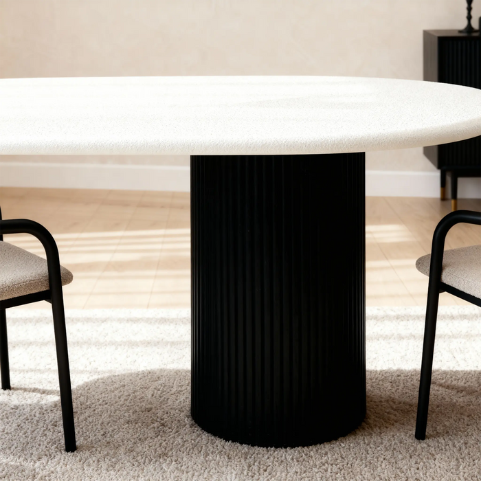 Flo Lino Black 6-Seater Dining Table