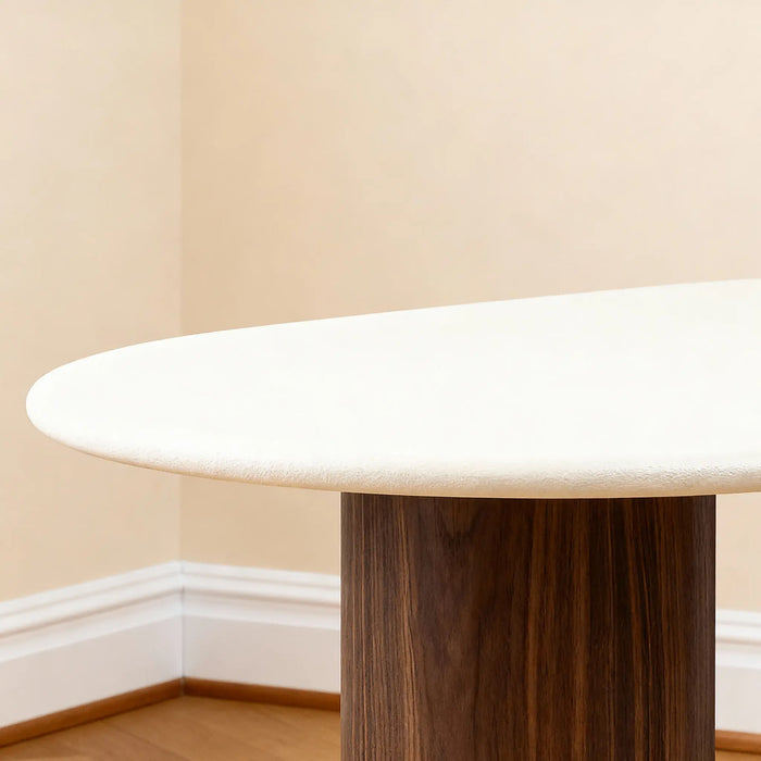 Flo Walnut 6-Seater Dining Table Veneer