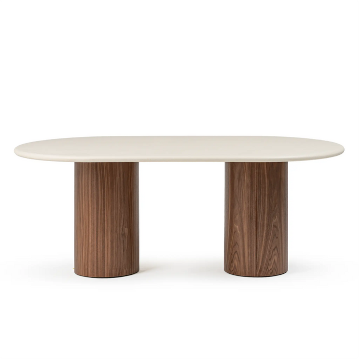 Flo Walnut 6-Seater Dining Table Veneer