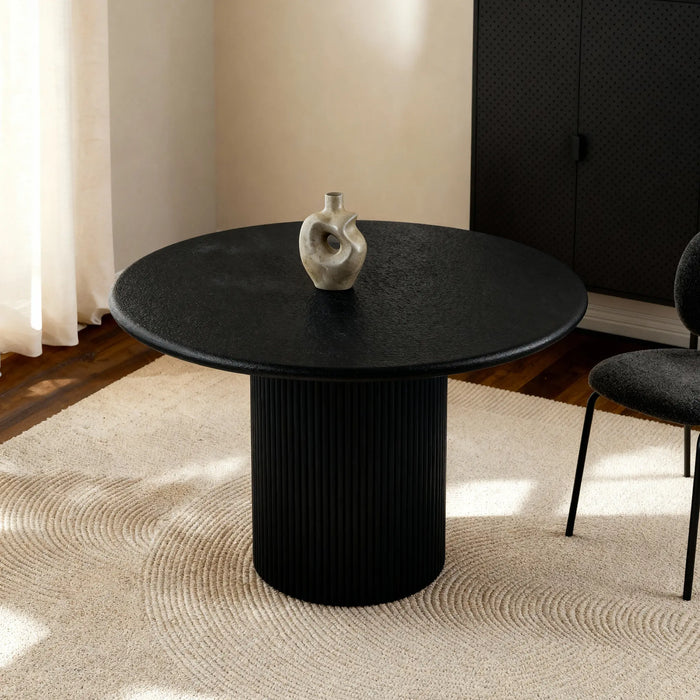 Lino Black 4-Seater Dining Table Black