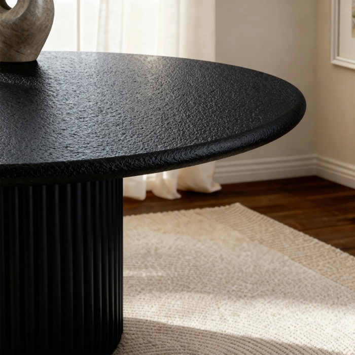 Lino Black 4-Seater Dining Table Black