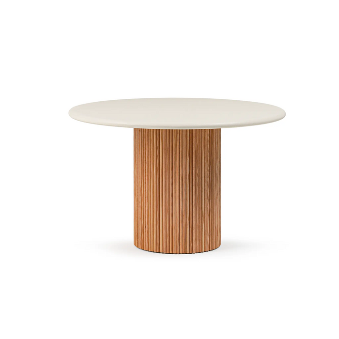 Lino Oak 4-Seater Dining Table Cream