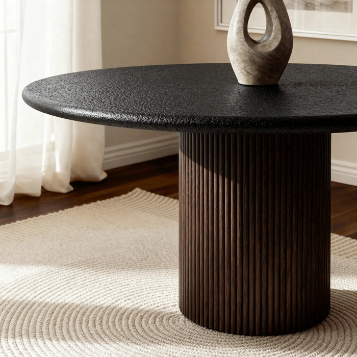 Lino Walnut 4-Seater Dining Table Black