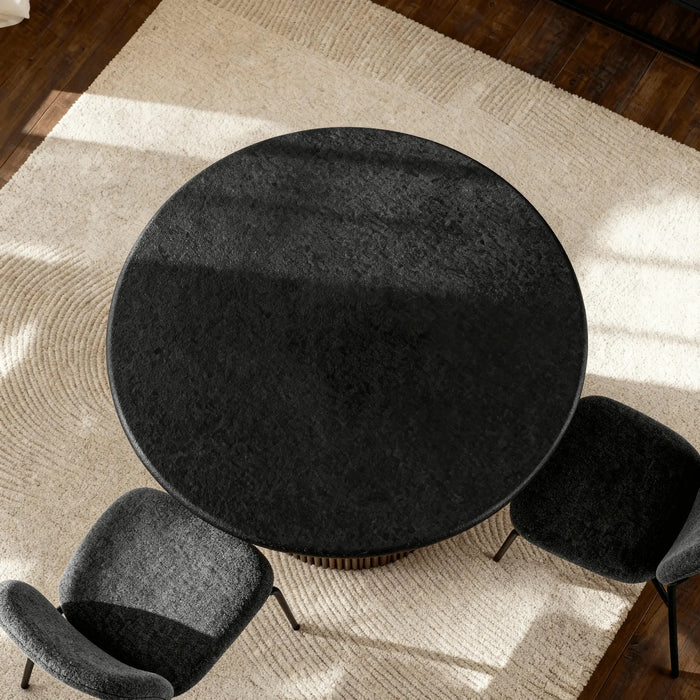 Lino Walnut 4-Seater Dining Table Black