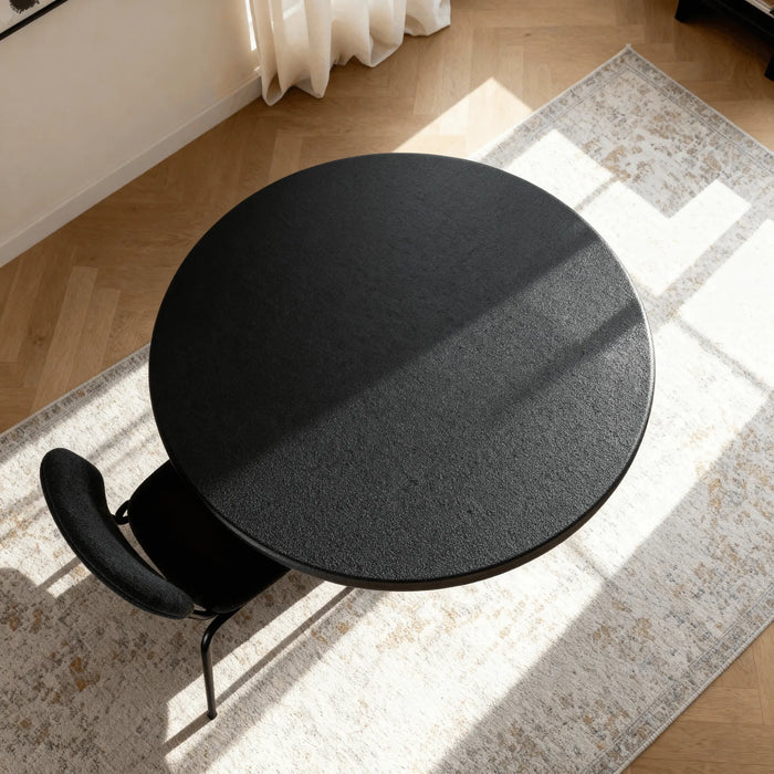 Lumo 4 Seater Dining Table - Walnut Veneer Black