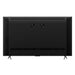 Back of a black TV on a white background