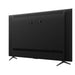 Black flat-screen smart TV on a white background