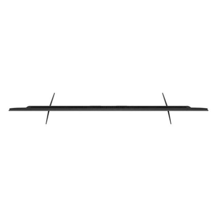 Top view of a black rectangular smart tv 