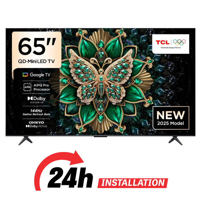TCL 65 Inch TV C6K Premium QD-MiniLED TV | | Precise Dimming Series Up to 512 Zones | High HDR Brightness | QLED | HVA Panel | ONKYO 2.1 Hi-Fi System | AiPQ Pro Processor | 144Hz Native Refresh Rate | Ultra Slim Design | 2025