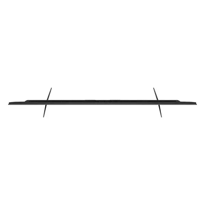 Black rectangular object with two vertical fins on a white background