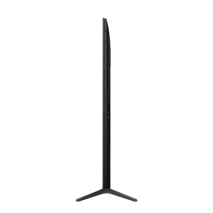 Black curved monitor on a white background