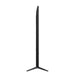 Black computer monitor stand on a white background