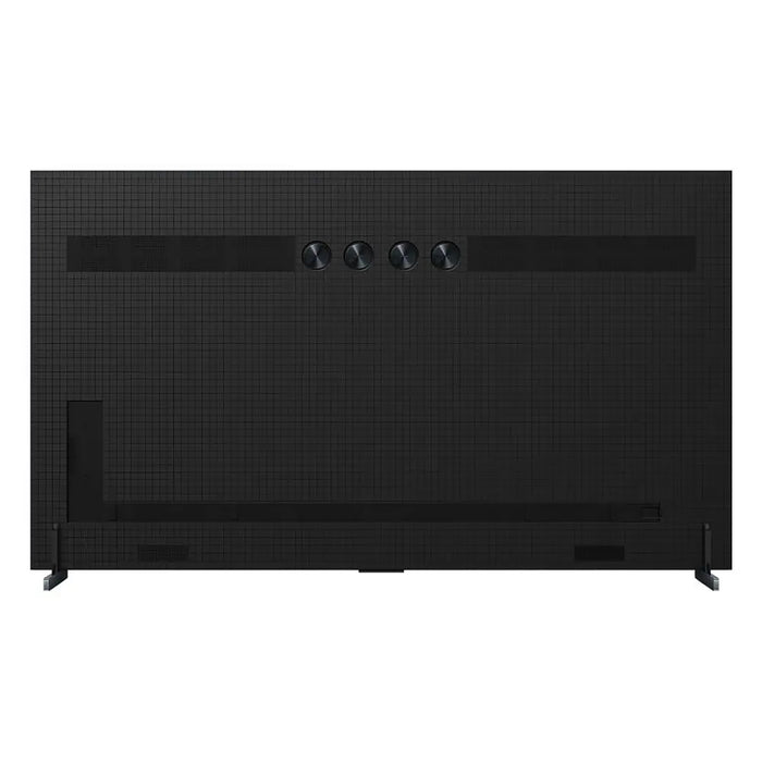 Black electronic device with control buttons on a white background