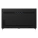 Black electronic device with control buttons on a white background