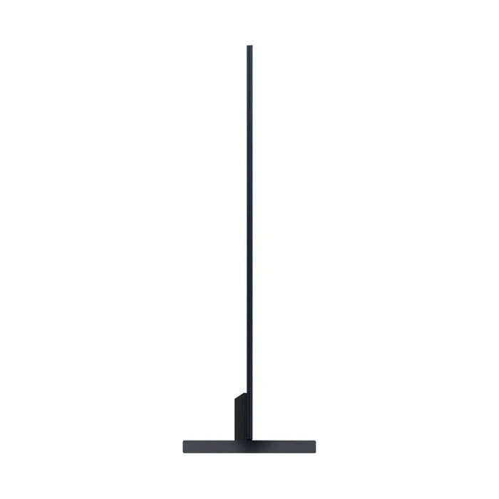 Black floor lamp on a white background
