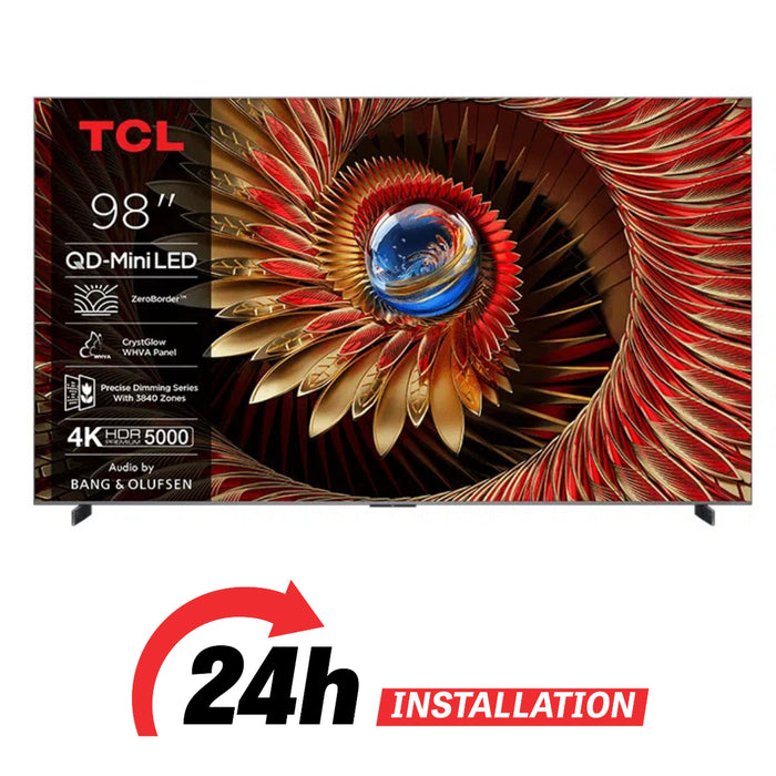 TCL 98-inch C8K Premium QD-MiniLED Google Smart TV | Black | 98C8K