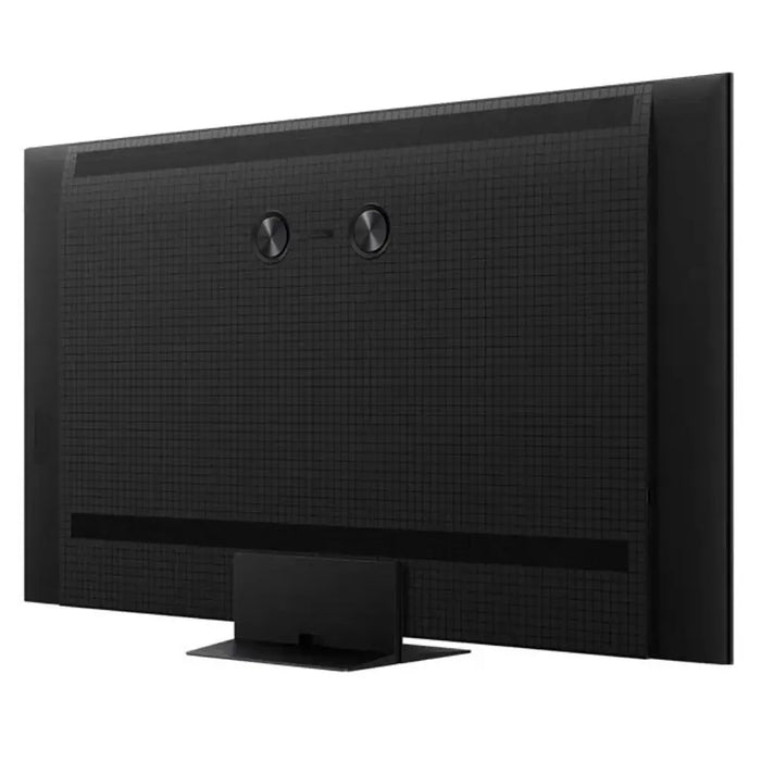 Black flat-screen TV on a white background
