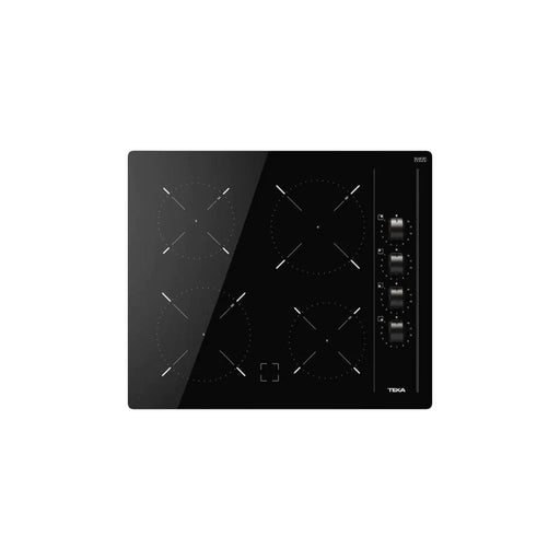 TEKA 60cm Vitroceramic Hob | 4 Zones | Black Ergonomic Knobs | Fast-Click Installation| Easy Control | TBC 64000 XFL EROS