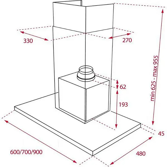 TEKA 90cm A Decorative Hood with EcoPower motor |DSJ 980|
