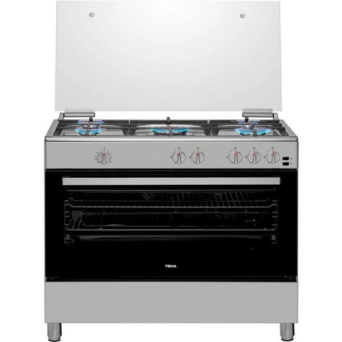 TEKA 90cm Freestanding Gas Cooker | 5 Gas Burners | Gas Oven | Close Door Grilling** |FS 902 5GG SS LPG