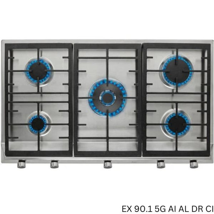 TEKA  90cm Gas Hob | 5 High-Efficiency Burners | Cast Iron Grates | Natural Gas |EX 90.1 5G AI AL DR CI