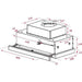 TEKA 90cm Pull-out Hood with Finger Print Proof front panel and 2+1 speeds|CNL 9610| EROS
