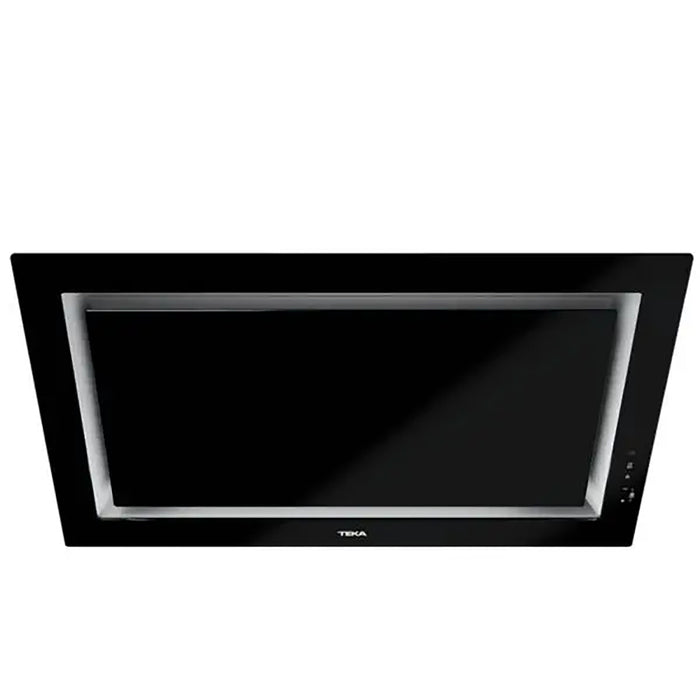 Black Teka kitchen hood on a white background
