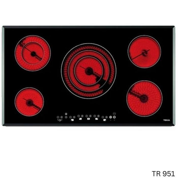 TEKA 90cm Vitroceramic Hob | 5 Zones | Touch Control | Independent Zone Programming | Burst Function | Stop & Go Function|TR 951