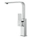 Chrome shower system with handheld shower head on a white background