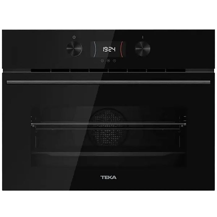 Black Teka oven on a white background
