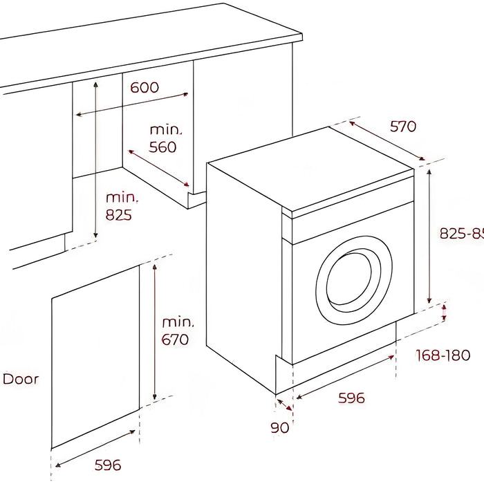 Teka Built-In Washer Dryer | 8 kg Wash / 5 kg Dry | 13 Wash / 2 Dry Programs | LSI5 1481 EU EXP 60