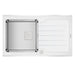 TEKA |Diamond RS15 1B 1D 86| Inset glass sink with one bowl and one drainer-DIAMOND RS15 1B 1D 86 AUTO WH EROS