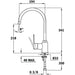 TEKA |IN 995| Kitchen Tap Mixer with high swivel spout and anti-scale aerator EROS