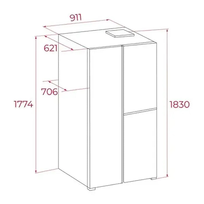 Teka Side by Side refrigerator with wine cooler| RLF 85950 GBK 220-240 50