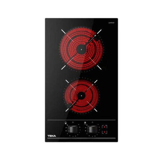 Teka Urban Colors Edition. Vitroceramic hob with black ergonomic knob 2 cooking zones| 30cm| TBC 32000 XFL BK EROS
