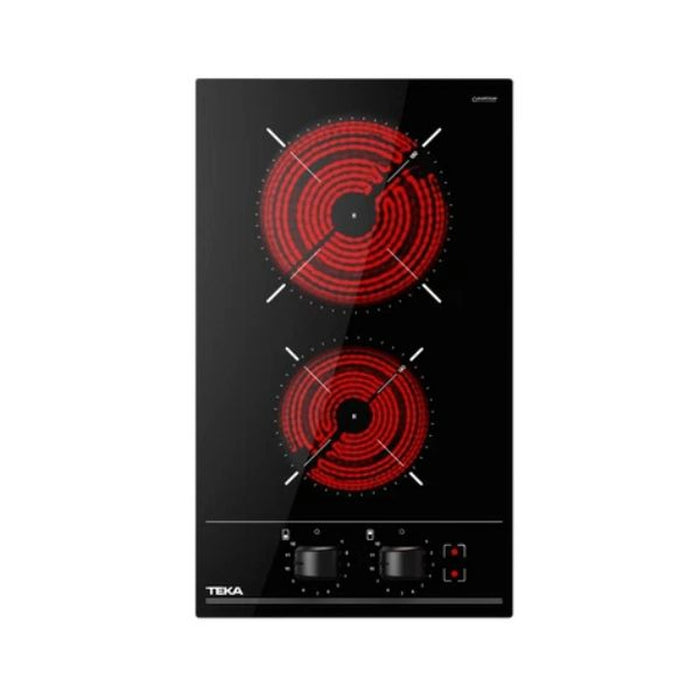 Teka Urban Colors Edition. Vitroceramic hob with black ergonomic knob 2 cooking zones| 30cm| TBC 32000 XFL BK EROS