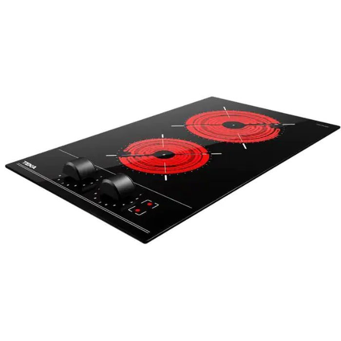Teka Urban Colors Edition. Vitroceramic hob with black ergonomic knob 2 cooking zones| 30cm| TBC 32000 XFL BK EROS