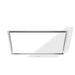 Rectangular white light fixture on a white background