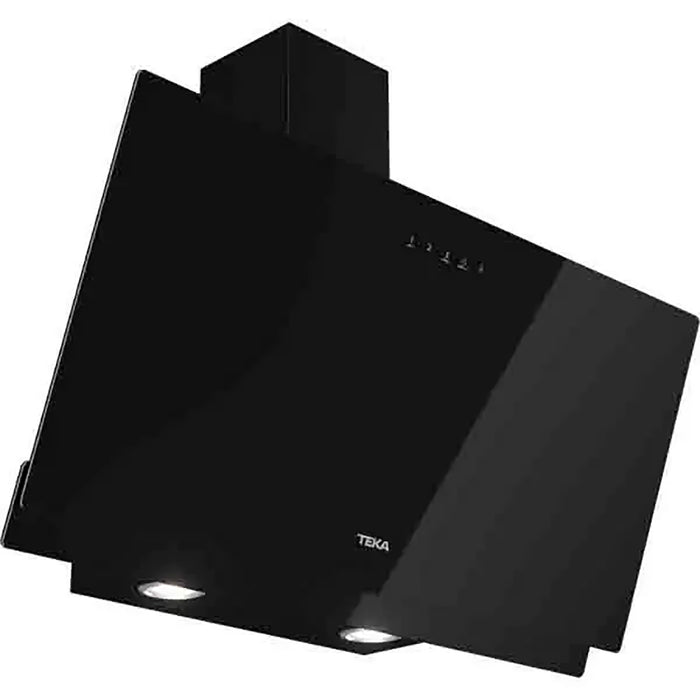 Black TEKA kitchen hood on a white background