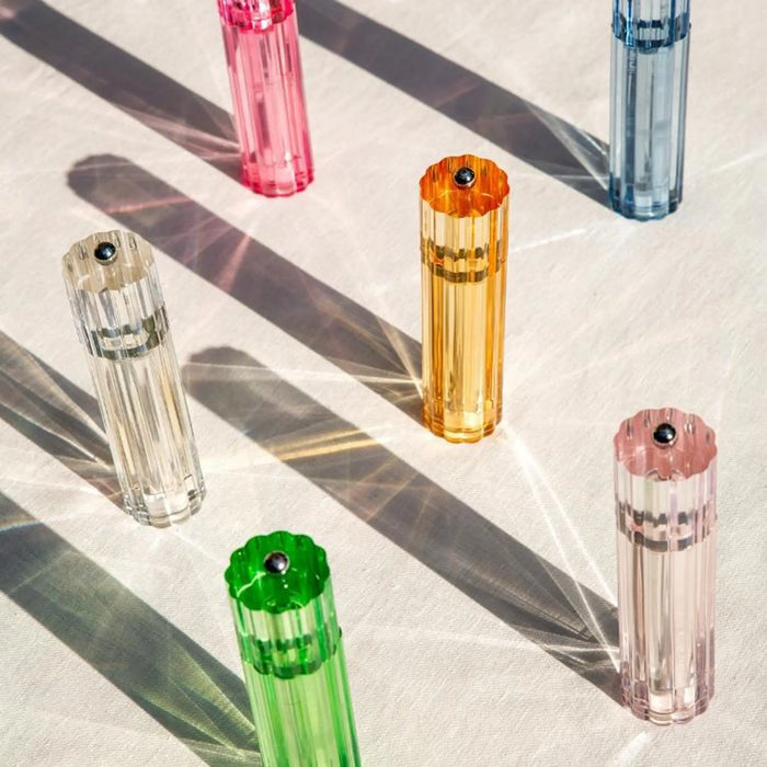 Amber Icy Flute Salt or Pepper Mill